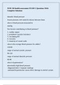 NUR 310 health assessment EXAM 1 Questions With Complete Solutions