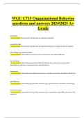 WGU C715 &ndash; Organizational Behavior Objective Assessment &vert; Verified Questions and Correct Answers &lpar;Latest 2024&sol;2025&comma; A&plus; Graded&rpar;