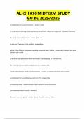 ALHS 1090 MIDTERM STUDY GUIDE 2025&sol;2026