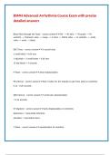 BSMH Advanced Arrhythmia Course Exam with precise detailed answers