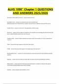 ALHS 1090" Chapter 1 QUESTIONS AND ANSWERS 2025&sol;2026