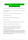 Package Deal For ALHS 1090 Medical Terminology Exam With 100&percnt; Correct Answers &vert; Verified &vert; Latest Updates &vert; 2025&sol;2026