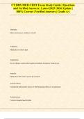 CT DDS MED CERT Actual Exam Questions and verified Answers &vert; CT DDS MED CERT Exam Study Guide &vert; Questions and Verified Answers & CT DDS MED CERT STUDY GUIDE &vert; CERTIFIED EXAM QUESTIONS & ANSWERS LATEST UPDATE 2026&sol;2027&period;