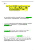 Med Cert 1 DODD Exam Questions And Answers &vert; Latest Updated 2026 &vert; Guaranteed Pass &vert; Graded A&plus;&period;