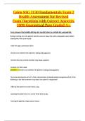 Galen NSG 3130 Fundamentals Exam 2 &ndash; Health Assessment &vert; Revised Exam Questions with Correct Answers &lpar;Guaranteed A&plus; Material&rpar;