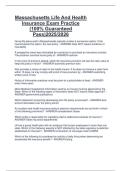 Massachusetts Life And Health  Insurance Exam Practice  &lpar;100&percnt; Guaranteed  Pass&rpar;2025&sol;2026 