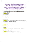 Galen NSG 3130 Fundamentals Exam 4 &ndash; Health Assessment &vert; Revised Exam Questions with Correct Answers &lpar;Guaranteed A&plus; Material&rpar;