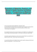 Essentials of Maternity&comma; Newborn&comma; and Women's Health Nursing 3rd Edition Chapter 1 Perspectives on Maternal&comma; Newborn&comma; and Women's Heath Care 2025
