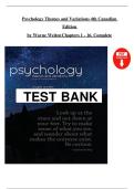 Psychology&colon; Themes and Variations &lpar;4th Canadian Edition&rpar; by Weiten &ndash; Complete Test Bank for Chapters 1&ndash;16
