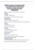 Retail Industry Fundamentals  Complete Exam Questions  And Accurate Answers  2025&sol;2026 