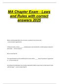 MA Chapter Exam - Laws and Rules with correct answers 2025