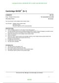 Cambridge IGCSE &lpar;9&ndash;1&rpar; Chemistry 0971&sol;01 Paper 1 2025 Specimen Exam with Answer Sheet and Model Answers &lpar;Verified Questions and A&plus; Grading&rpar;