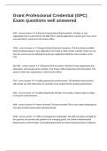 Grant Professional Credential &lpar;GPC&rpar; Exam questions well answered