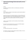 sports psychology final exam with correct answers&period;