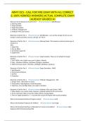 ARMY OCS - CALL FOR FIRE EXAM WITH ALL CORRECT & 100&percnt; VERIFIED ANSWERS&vert;ACTUAL COMPLETE EXAM &vert;ALREADY GRADED A&plus;