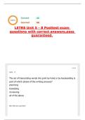 LETRS Unit 5 - 8 Posttest exam questions with correct answers&comma;pass guaranteed&period;