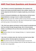 AHIP Final Exam &lpar;Latest 2025 &sol; 2026 Update&rpar; Questions and Verified Answers &vert; 100&percnt; Correct &vert; Grade A&plus;&period;
