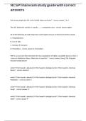 NCSP final exam study guide with correct answers