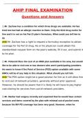 AHIP - Final Examination &lpar;Latest 2025 &sol; 2026 Update&rpar; Questions and Verified Answers &vert; 100&percnt; Correct &vert; Grade A&plus;