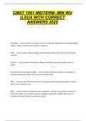 CMST 1061 MIDTERM- MIN WU &lpar;LSUA WITH CORRECT ANSWERS 2025