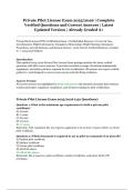 Private Pilot License Exam &vert; 2025&sol;2026 &vert; Complete Verified Questions and Correct Answers &vert; Latest Updated Version &vert; Graded A&plus;
