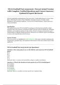 NCAA Football Test &vert; 2025&sol;2026 &vert; Newest Actual Version with Verified Questions and Correct Answers &vert; Expert-Reviewed