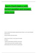 Sports Psych Exam 2 with correct question and answers 2025&sol;2026