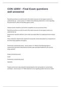 CON 1200V - Final Exam questions well answered