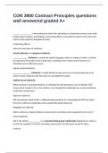 CON 3900 Contract Principles questions well answered graded A&plus;