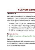 NCCAOM Biomedicine Board Exam &vert; Academic Year 2025&ndash;2026 &vert; Verified Questions with Correct Answers and Rationales