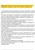 NRNP 6635 Final Exam Study Guide 2025- Schizophrenia &ndash; Symptoms&comma; Etiology&comma; Onset&comma; and Treatment Approaches&period;pdf
