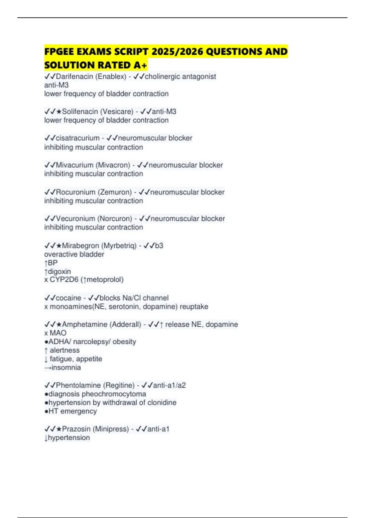 FPGEE EXAMS SCRIPT 2025/2026 QUESTIONS AND SOLUTION RATED A+ - FPGEE ...