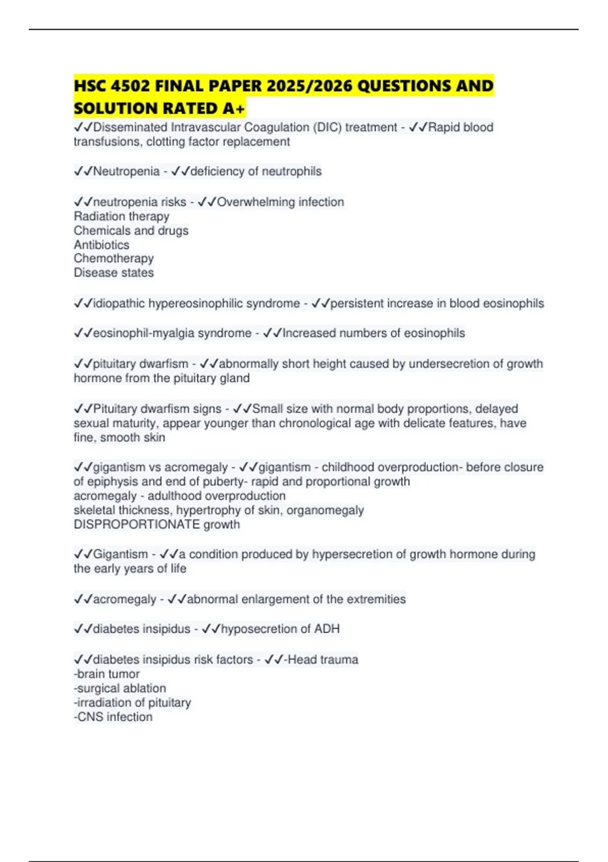 HSC 4502 FINAL PAPER 2025/2026 QUESTIONS AND SOLUTION RATED A+ - HSC ...