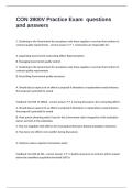 CON 3900V Practice Exam questions and answers