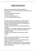 NUR 327 EXAM 4 QUESTIONS AND ANSWERS 2025