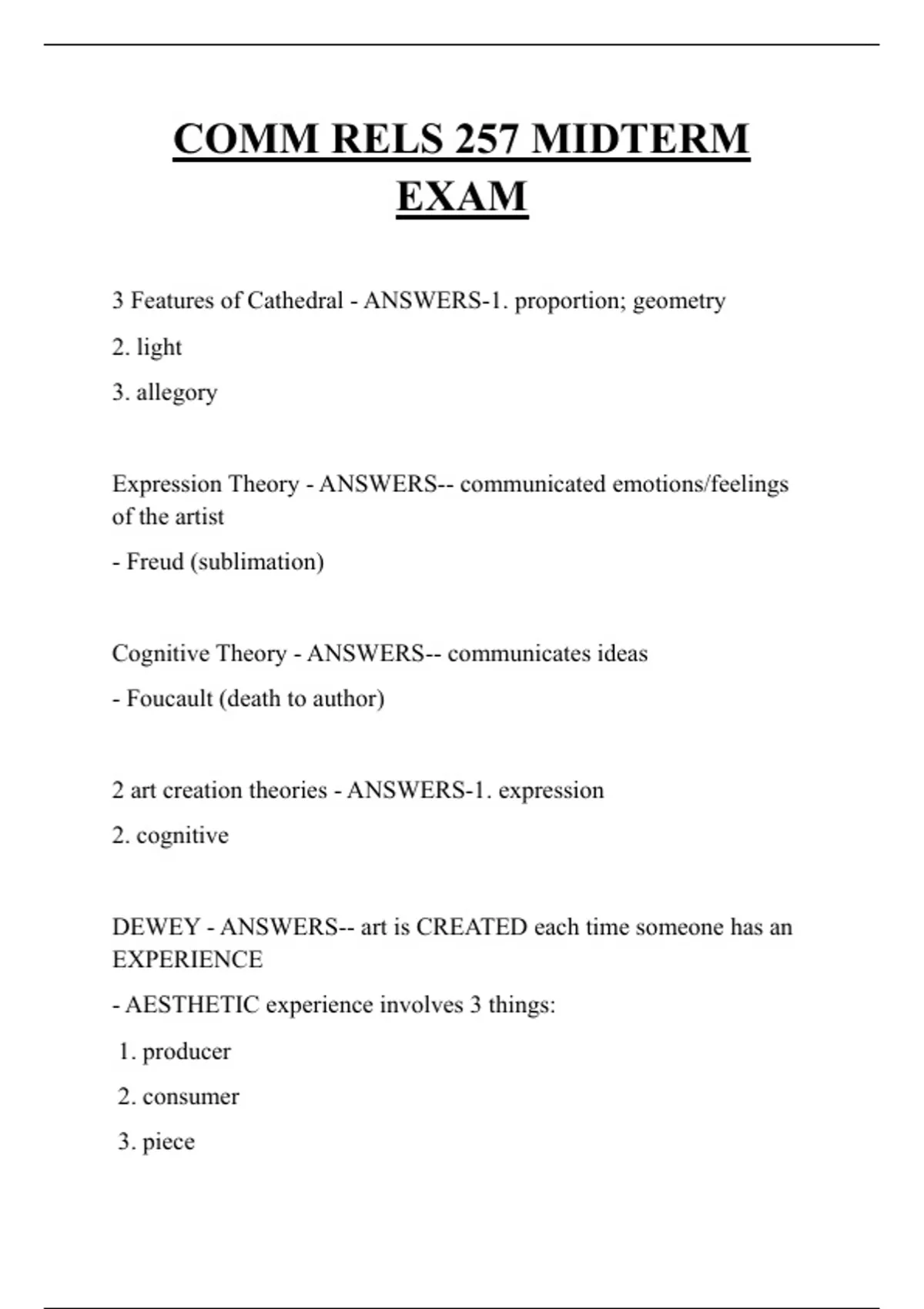 COMM RELS 257 MIDTERM EXAM QUESTIONS AND ANSWERS 2025 - COMM RELS 257 ...