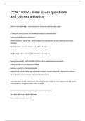 CON 1400V - Final Exam questions and correct answers