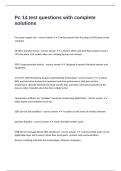 Pc 14 test questions with complete solutions