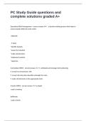 PC Study Guide questions and complete solutions graded A&plus;