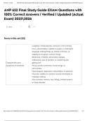 ANP 652 Final Study Guide EXAM Questions with 100&percnt; Correct Answers &vert; Verified &vert; Updated &lpar;Actual Exam&rpar; 20252026