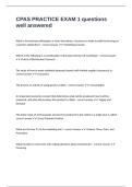 CPAS PRACTICE EXAM 1 questions well answered 
