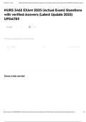 NURS 5462 EXAM 2025 &lpar;Actual Exam&rpar; Questions with verified Answers &lpar;Latest Update 2025&rpar; UPDATE&excl;&excl;