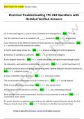 Electrical Troubleshooting TPC 210 Questions with  Detailed Verified Answers