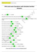 EPA Lead exam Questions with Detailed Verified  Answers
