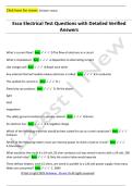 Esco Electrical Test Questions with Detailed Verified  Answers