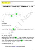 Exam 1 NUFD 153 Questions with Detailed Verified  Answers
