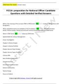 FCCLA- preparation for National Officer Candidate  Questions with Detailed Verified Answers