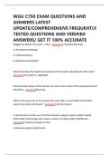 WGU C790 EXAM QUESTIONS AND ASNWERS LATEST UPDATE&sol;COMPREHENSIVE FREQUENTLY TESTED QUESTIONS AND VERIFIED ANSWERS&sol; GET IT 100&percnt; ACCURATE