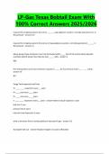LP-Gas Texas Bobtail Exam With 100&percnt; Correct Answers 2025&sol;2026