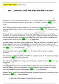 LPQ Questions with Detailed Verified Answers 